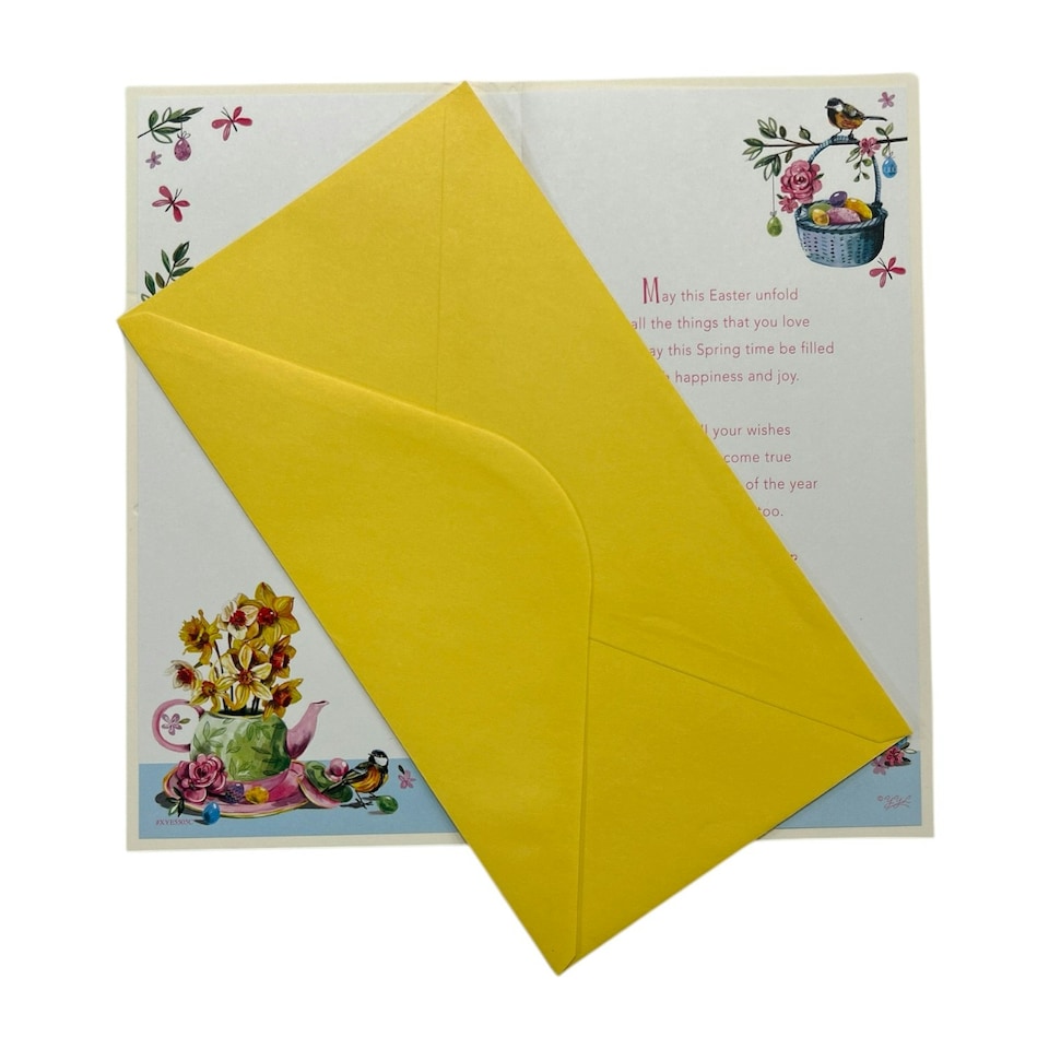 image 1 of From Both Of Us Chicks And Eggs Floral Easter Card