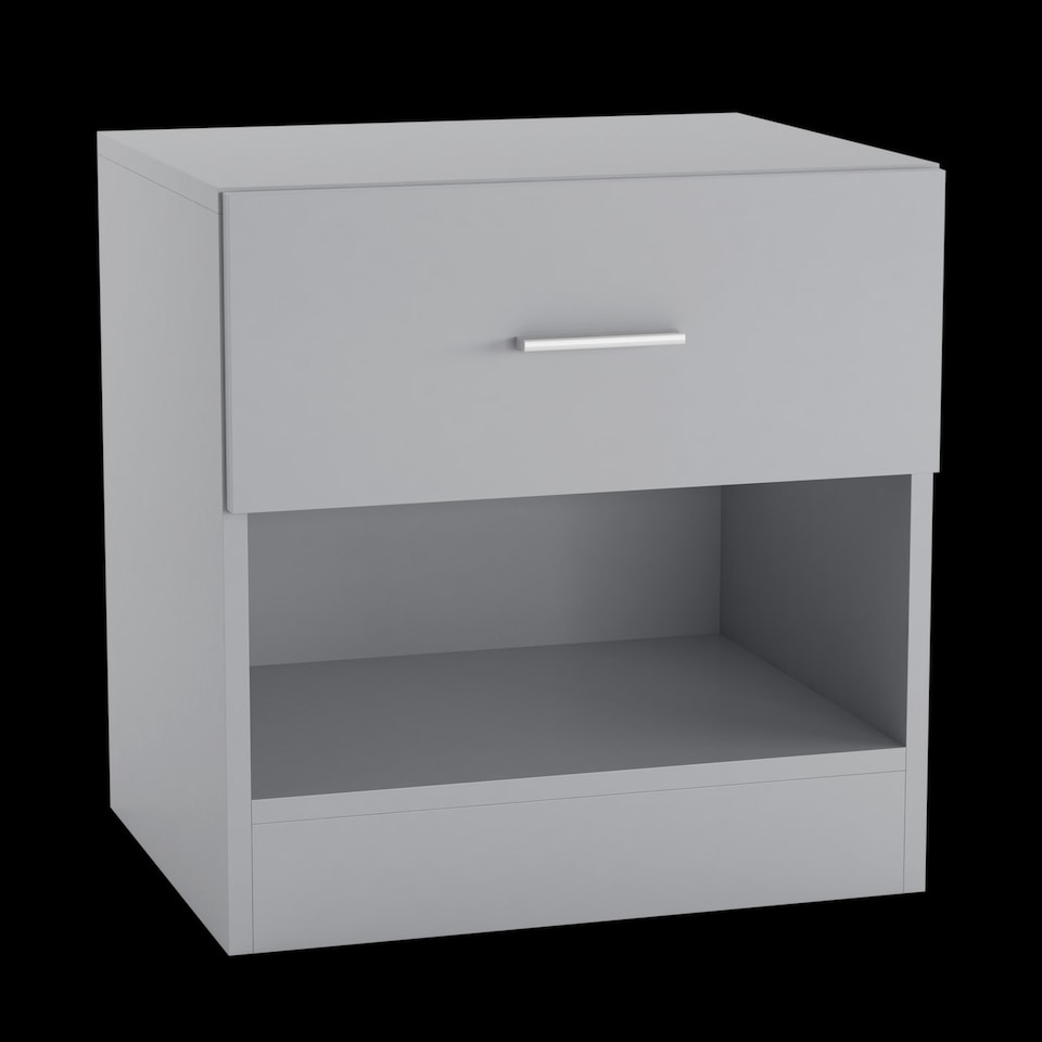 image 1 of Orlando Kids 1 Drawer Bedside Table | Grey | 1
