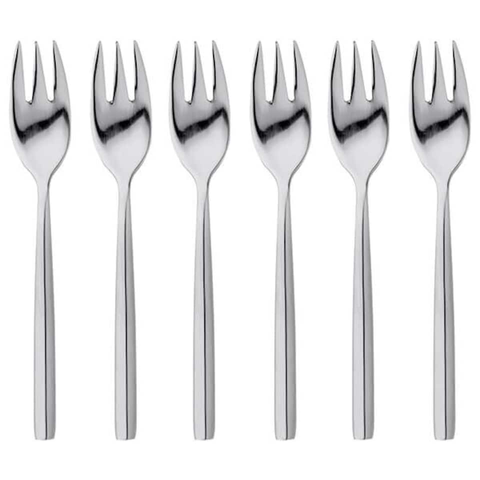 image 1 of Stellar Rochester Polished Set Of 6 Pastry Forks Gift Box Set