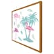 image 1 of Palm & flamingo (Picture Frame) Brown | Oak | XL