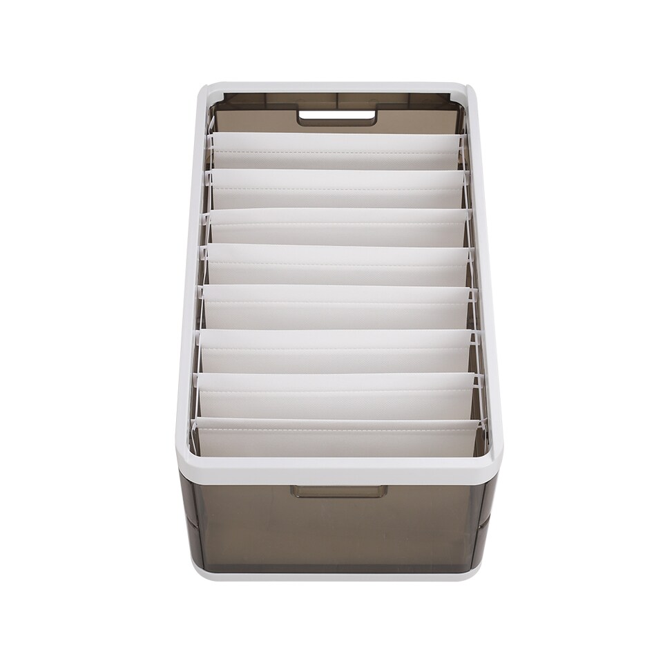 image 1 of Living and Home Clothes Storage Box Drawer with Lid | Black