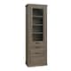 image 1 of Corona 2 Door 1 Drawer 3 Shelve Narrow Display Cabinet in Tabak Oak