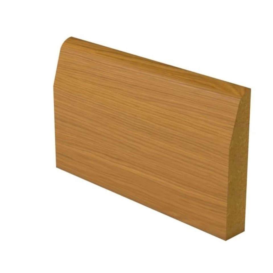 image 1 of PACK OF 10 (Total 10 Units) - Chamfered Oak Veneer Skirting - 18mm x 119mm - 4200mm Length