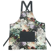 MM Living Fiori Cotton Apron With Dual Patch Pocket