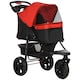 image 1 of PawHut Folding 3 Wheel Pet Stroller Travel Adjustable Canopy Storage Brake Red