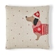 image 1 of BHS Christmas Santa Paws Cushion, White White | White