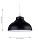 image 7 of Set of 2 Dome - Black Easy Fit Metal Pendant Shades Black