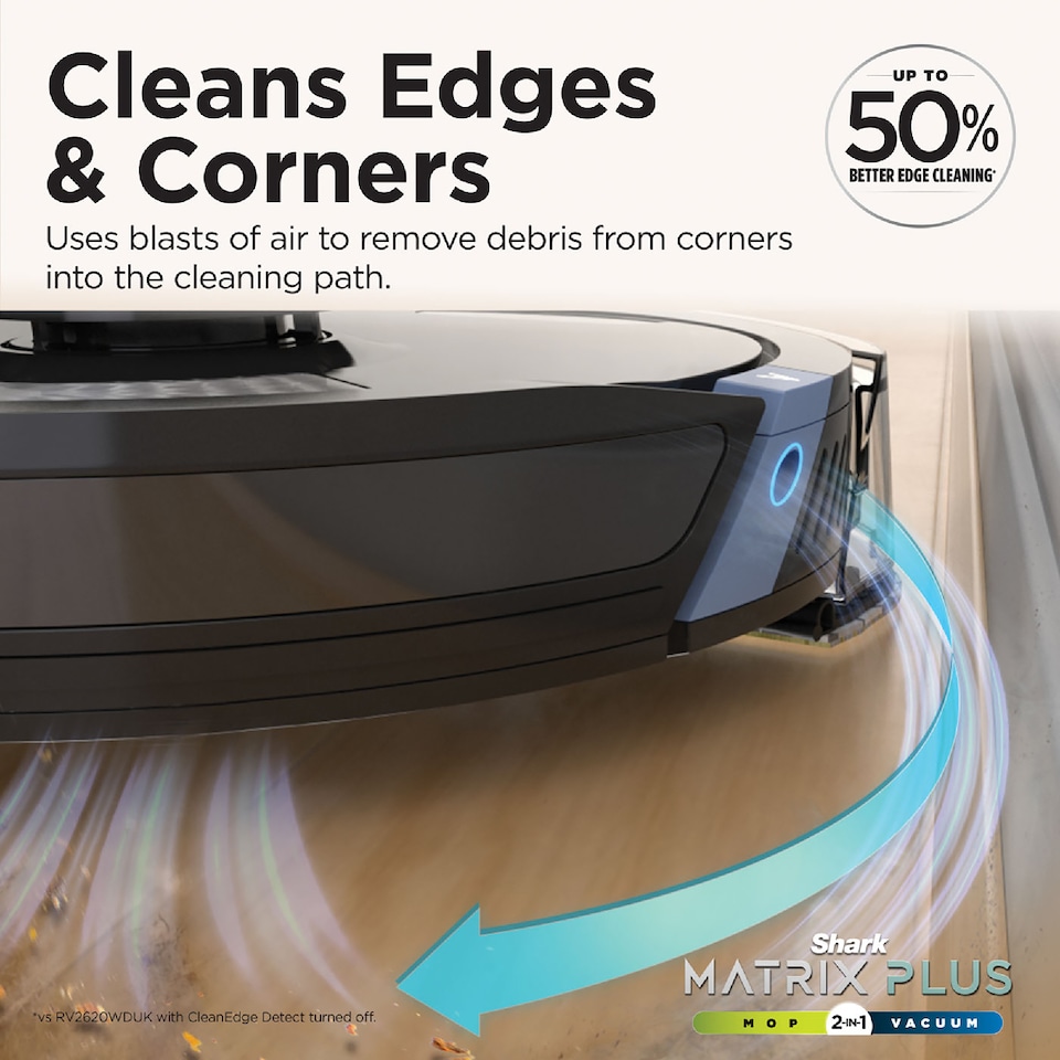image 1 of Shark Matrix Plus 2 in 1 Robot Vacuum & Mop Black and Silver RV2620WDUK