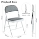 image 5 of Set of 2 Folding Dining Chairs Metal Frame Padded Seats