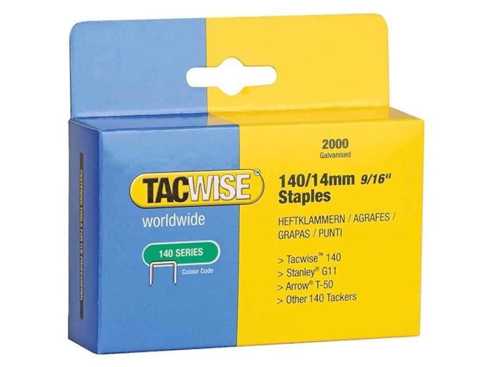 Tacwise 140 Heavy-Duty Staples 14Mm (Type T50  G) Pack 2000