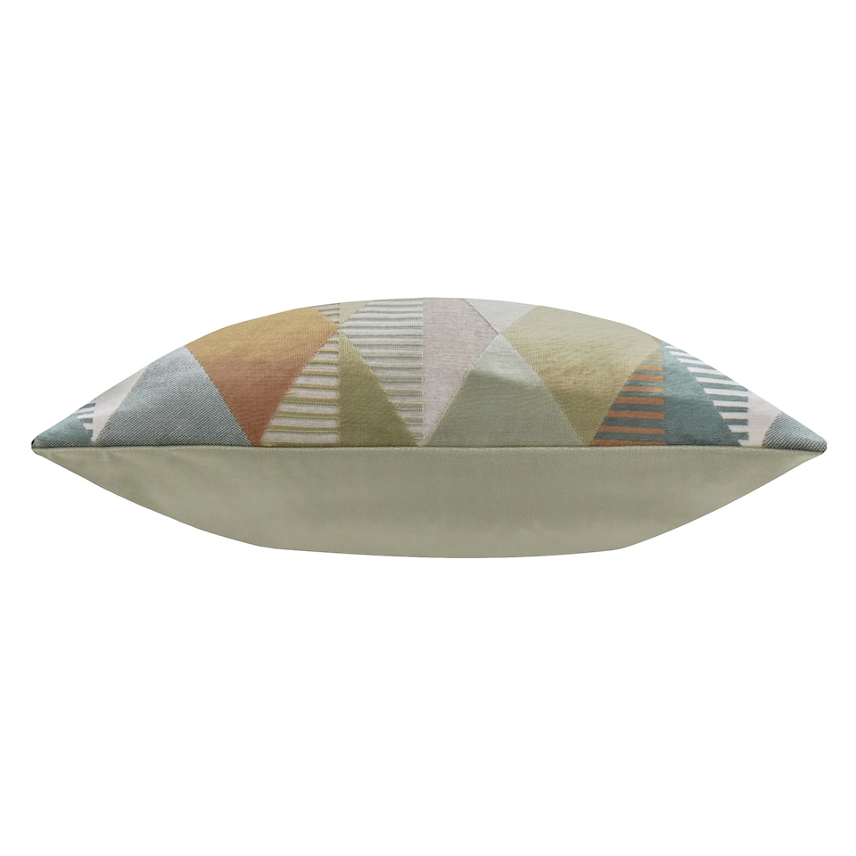 image 1 of Furn Metro Harlequin Velvet Cushion | Green | Green