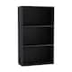 image 1 of Wide 3 Shelf Tier Wooden Bookcase Cabinet Storage Shelving Display Shelves Unit | Black | Black | 1