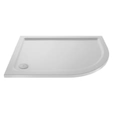 Balterley Premium Slip Resistant Offset Quadrant Shower Tray Right Hand - Anti-Slip Stone Bathroom Base - Balterley | White | European White | 1