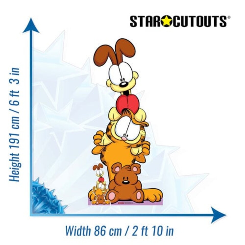 image 1 of Garfield Group Stack Lifesize Cardboard Cutout 191cm