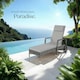 image 8 of Sun Lounger - 6-position backrest, weather & UV-resistant, soft pillow, two wheels Grey | Light Grey