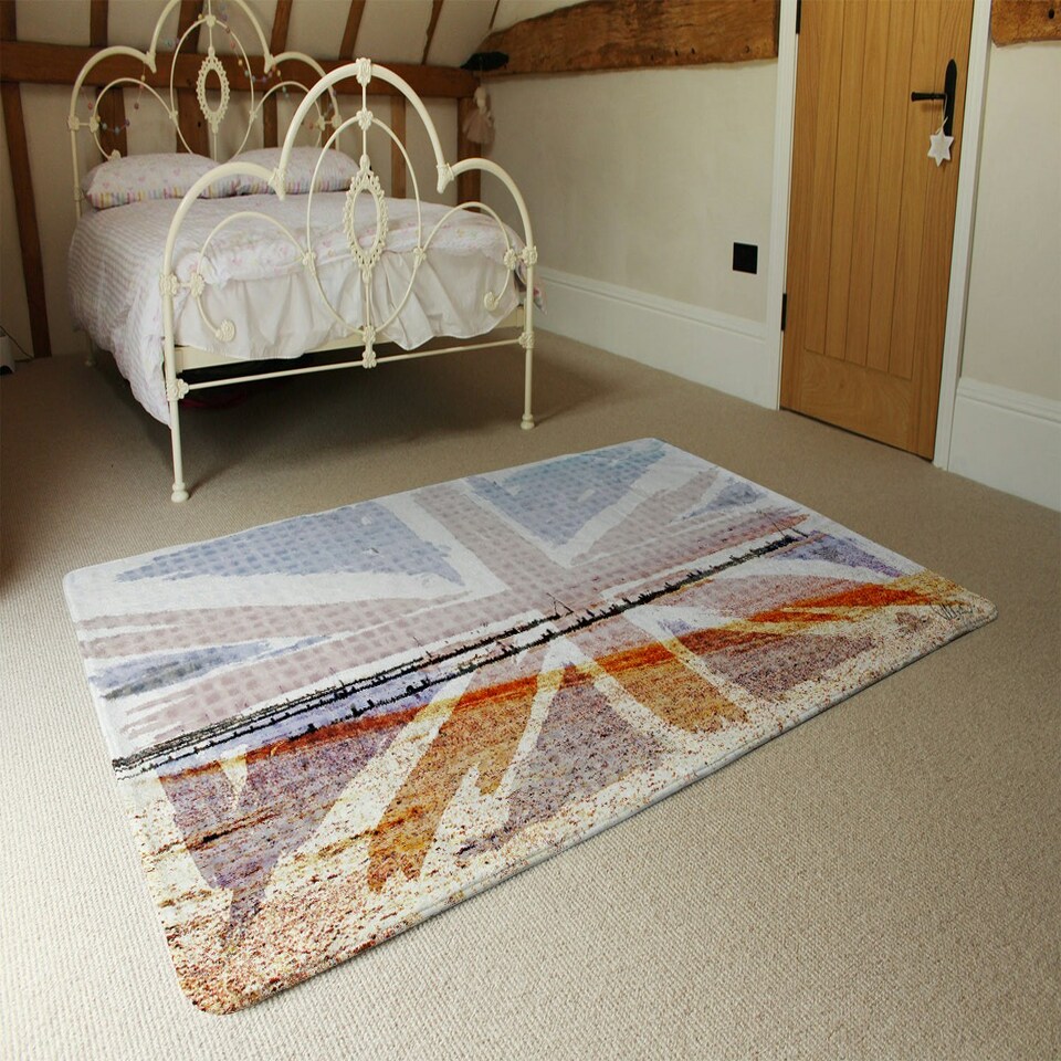 image 1 of Union jack beach (Rug) Blue | XL: 160x230cm