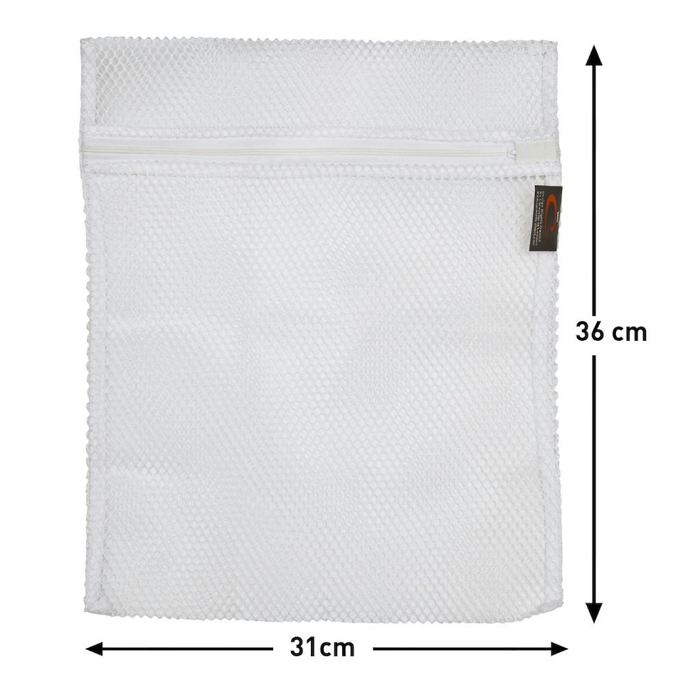 image 1 of 3 x  Small Net Washing Bags for Laundry with Strong Zip (31 x 36 cms) | White