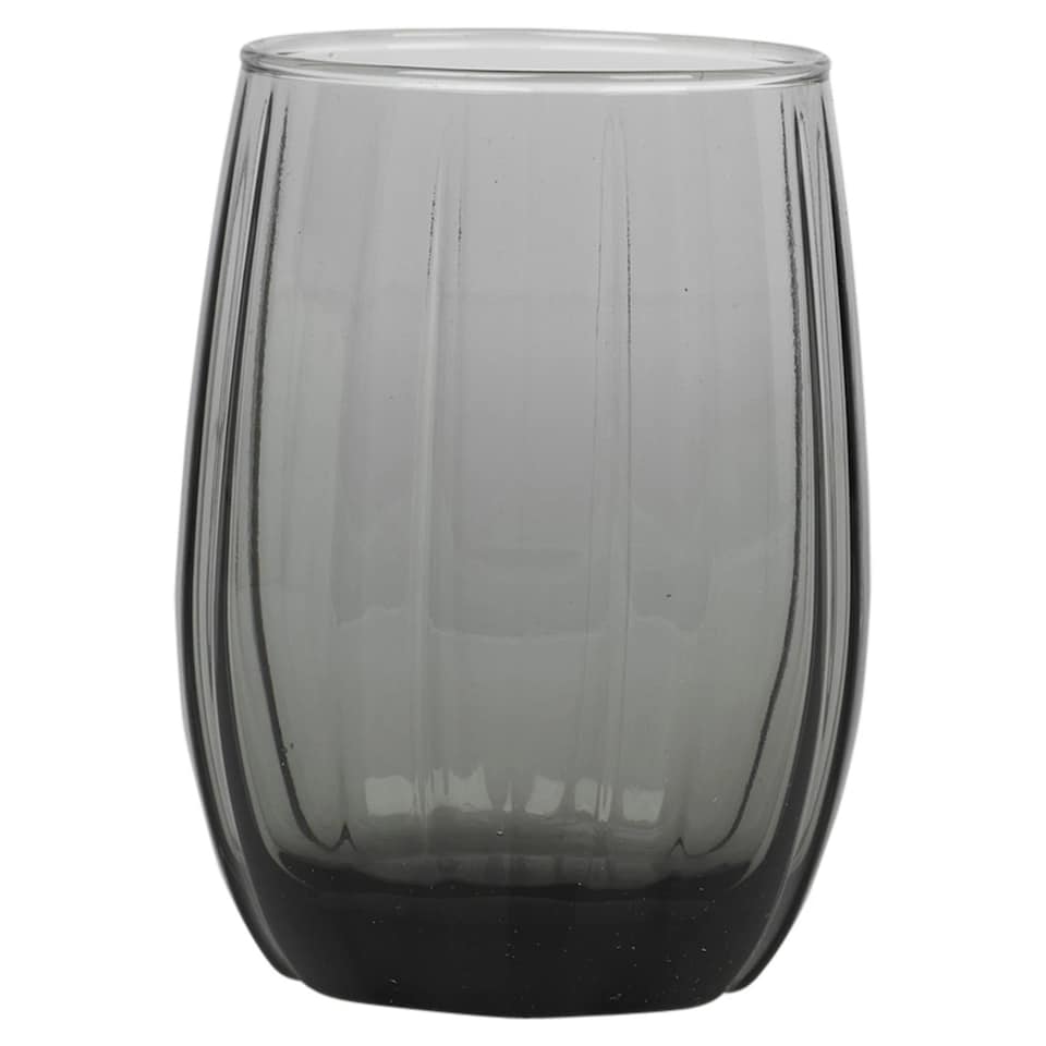 image 1 of Linka Coloured Glasses Sets Glassware Cup Tall Short Cocktail Tumblers | Multi | Dark Grey 380ml + 500ml