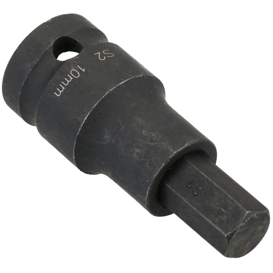image 1 of M10 x 55mm 1/2" Drive Short Impact Impacted Allen Hex Key Socket