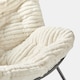 image 5 of OHS Ribbed Faux Fur Rocking Chair Upholstered Metal Frame Cushioned