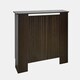 image 5 of OHS Ribbed Small Radiator Cover Slatted Engineered Wood | Brown | Dark Brown Wood