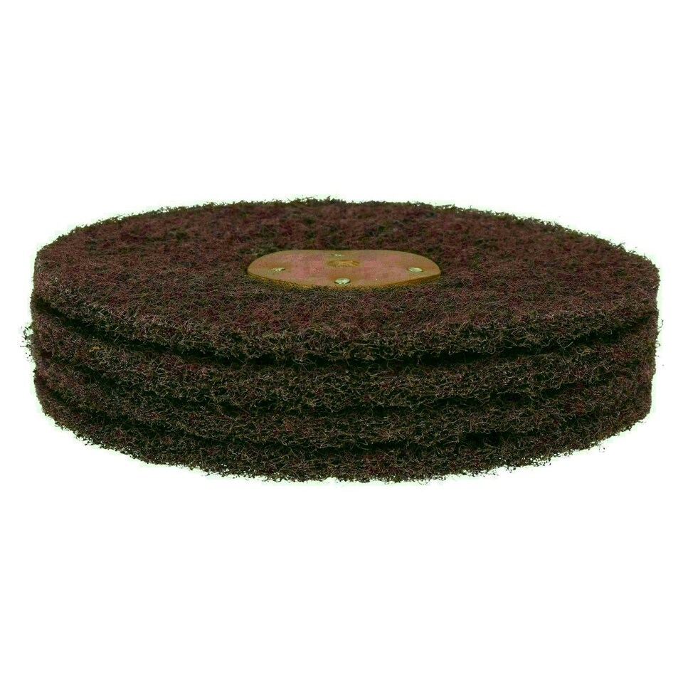 image 1 of Medium Abrasive Scotch Mop Rust Paint Removal Remover Polishing 8" x 4 Row