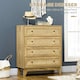 image 4 of HOMCOM Chest of Drawers, 4 Drawer Unit Storage Organiser with Rattan Element