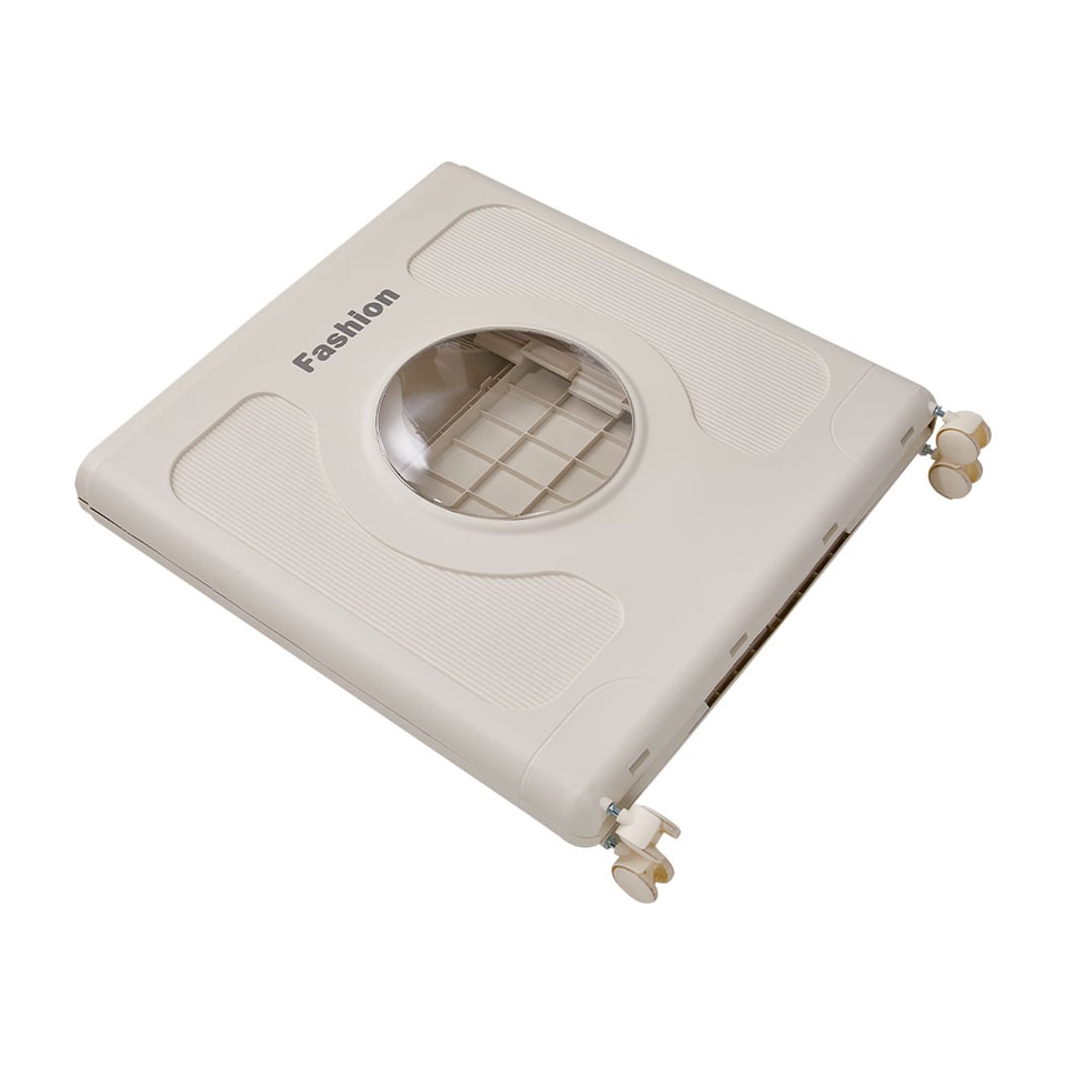 image 1 of Living and Home 160L Foldable Clothes Storage Box Container with Wheels, Brown | Brown