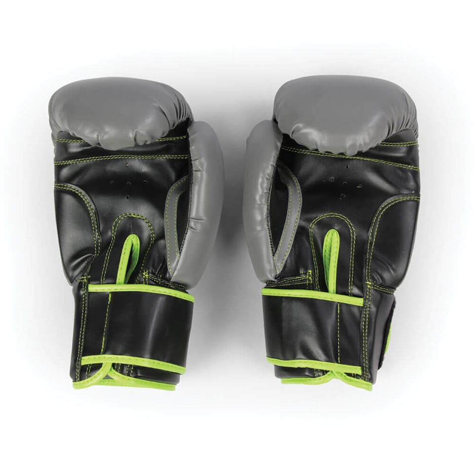image 1 of Fitness Mad 12oz Sparring Gloves, Green/Grey | Multi | 12oz