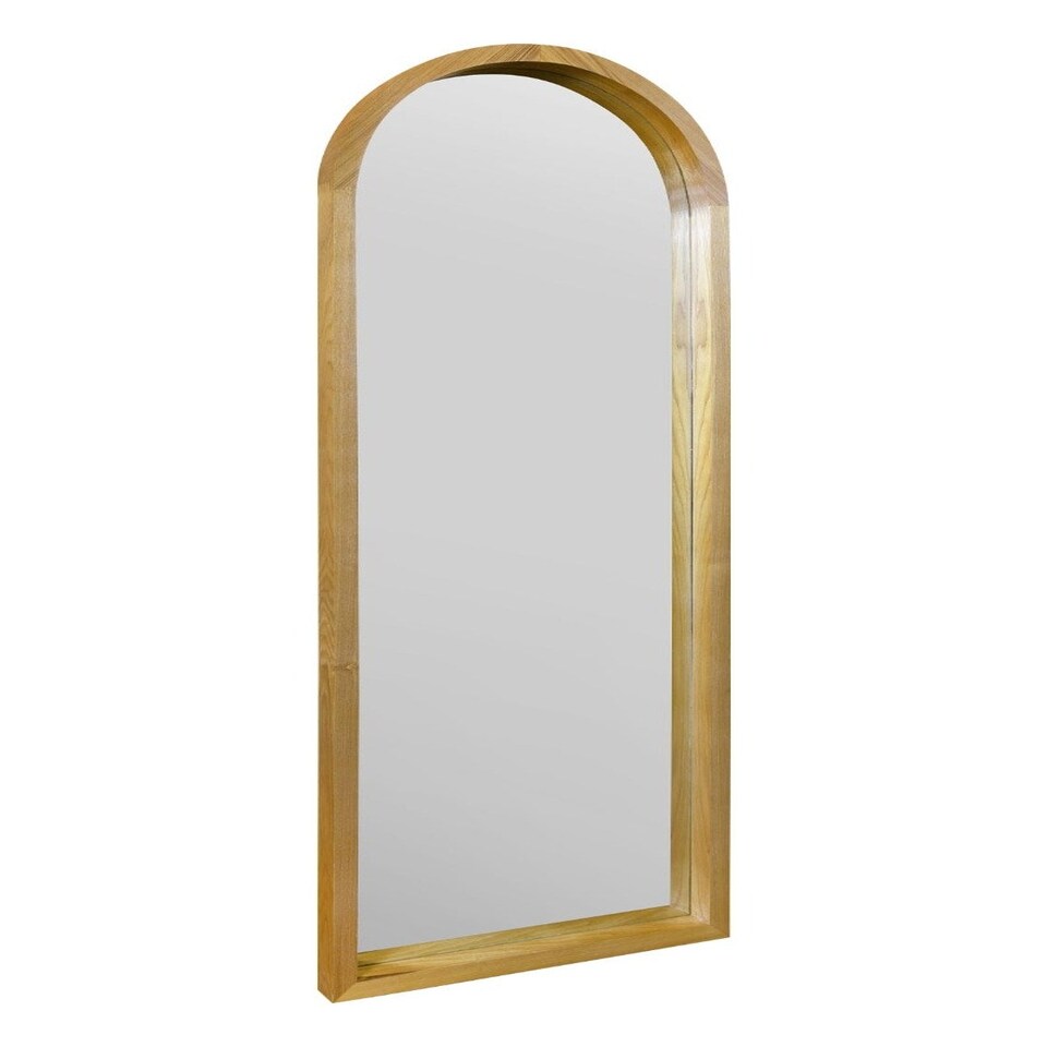 image 1 of The Naturalis - Solid Oak Framed Arched Leaner / Wall Mirror 47" X 16" (120CM X 40CM) Scandinavian 'Scandi' Inspired. N/A