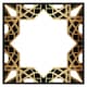image 2 of Art deco star border (Picture Frame) White | S
