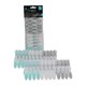 image 2 of JVL Plastic Peg Basket, Grey with 48 Soft Grip Plastic Pegs, Aqua