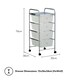 image 5 of VonHaus 4 Drawer White Storage Trolley with 360° Wheels