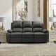 image 3 of Electric Recliner Fabric 3 Seater Sofa In Dark Grey