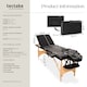 image 6 of Massage Table Daniel - 3-zones, carry bag, head and armrests, 5 cm thick padding | Black | black | 1