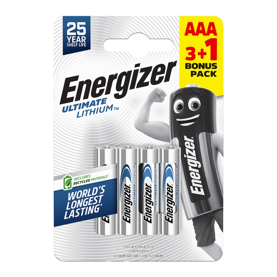 image 1 of Energizer AAA Ultimate Lithium 4x Batteries