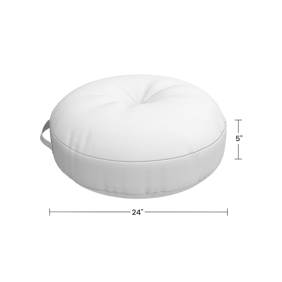 image 1 of Covers&All Round Chair Cushions with Handle, Thick Outdoor Indoor Cushion and Floor Pillow for Patio, Beige