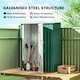 image 3 of Outsunny 5ft x 3ft Garden Storage Shed, Outdoor Metal Shed with Sloped Roof, Lockable Door for Tools, Equipment, Green