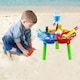 image 7 of 40-Piece Sand & Water Activity Table - 3 Compartments with Water Blaster & Toys - Outdoor Play Multi