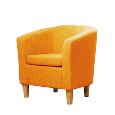 Alderwood Fabric Tub Chair - Orange