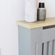 image 5 of Vida Designs Arlington Radiator Cover Painted MDF Slatted Cabinet, Grey, 172cm