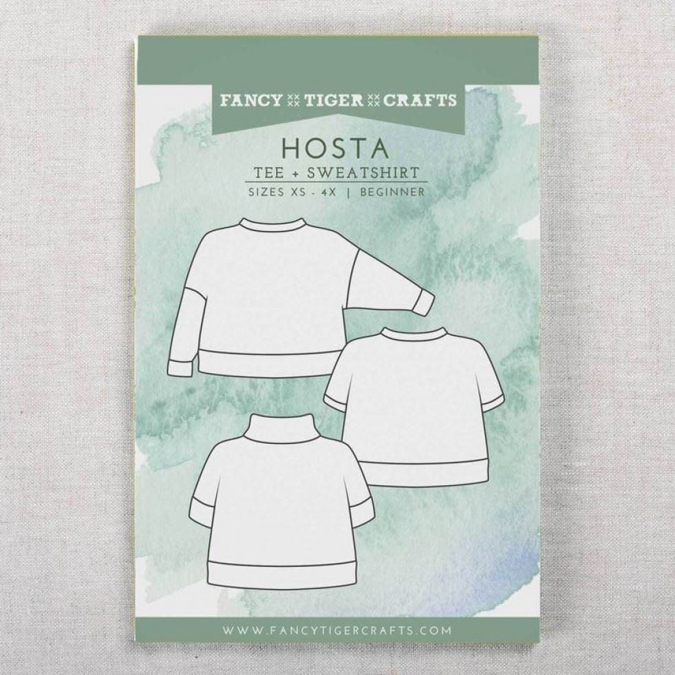 Fancy Tiger Crafts Hosta Tee & Sweatshirt Paper Sewing Pattern – Women’s Tops & Sweaters, UK Sizes XS–4X, Easy