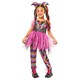 image 1 of Bristol Novelty Girls Harlequin Costume - Black/Pink/Multicoloured - 3-4 Years 3