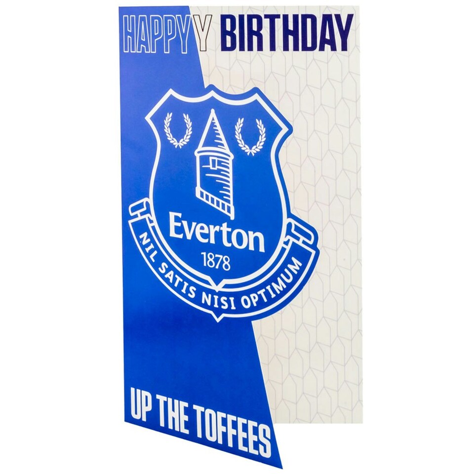 image 1 of Everton FC Crest Birthday Card - Blue/White - One Size