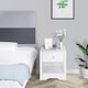image 2 of HOMCOM Bedside Table Unit Drawer Shelf Cabinet Chest Solid Wood Bedroom