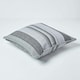image 3 of Homescapes Cotton Striped Grey Cushion Cover Morocco - 45 x 45 cm | Grey | Grey | 45 x 45 cm