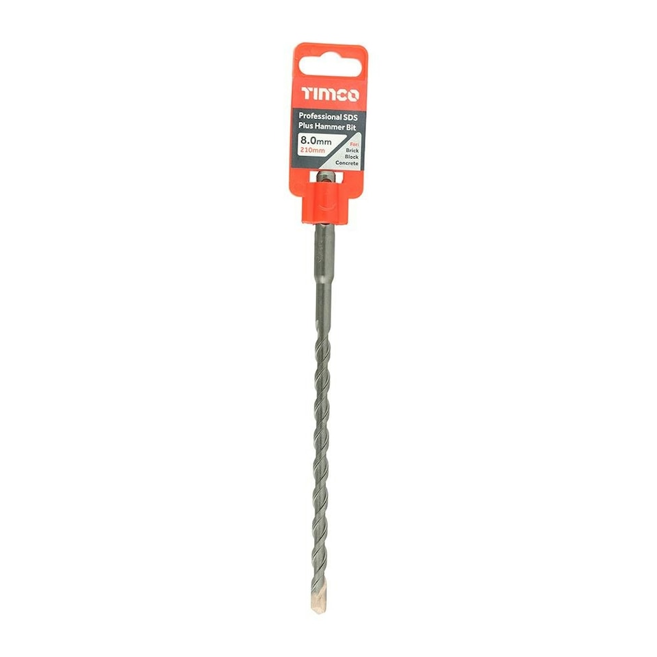image 1 of Timco - Professional SDS Plus Hammer Bit (Size 8.0 x 210 - 1 Each)