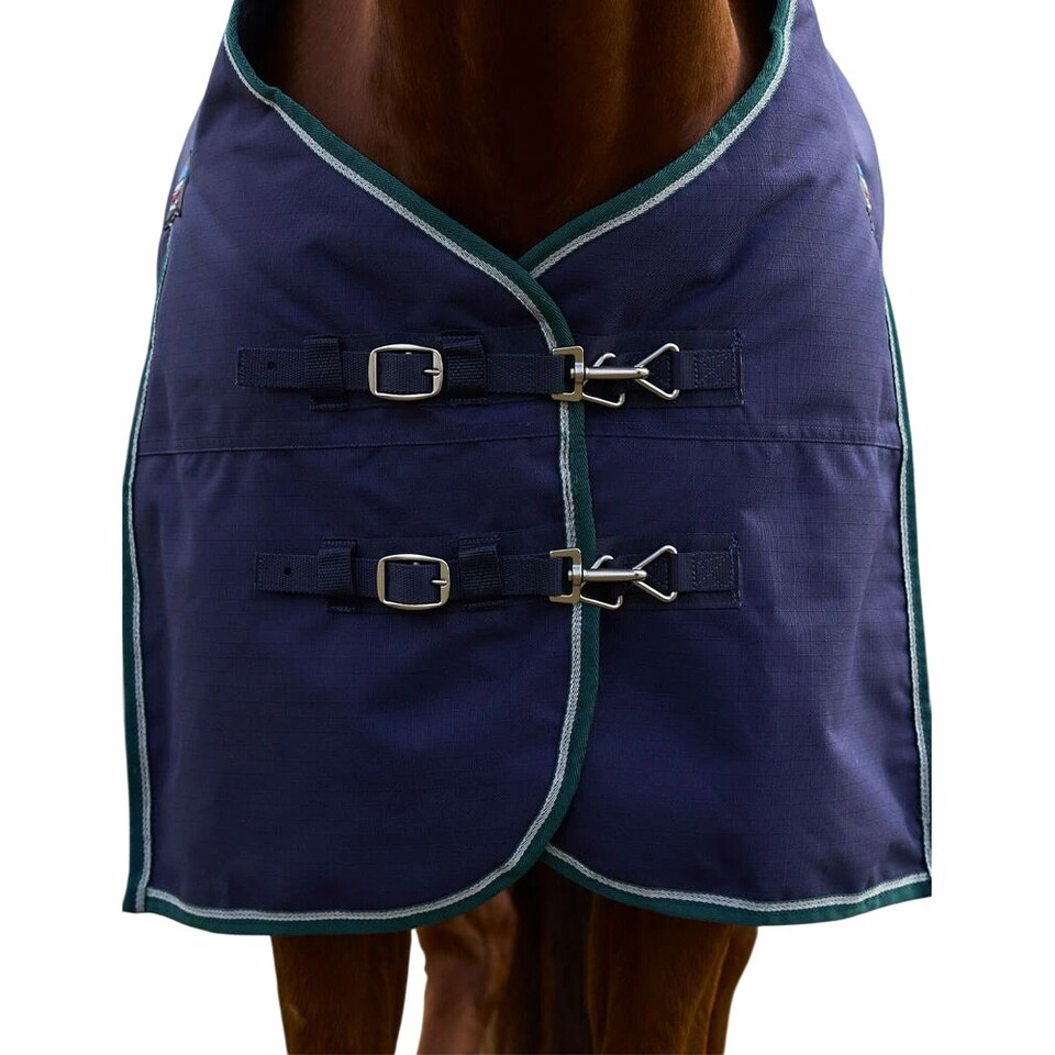 image 1 of Weatherbeeta Comfitec Plus Dynamic Standard-Neck 100g Horse Turnout Rug | Blue | Navy/Forest Green | 7Ft | 1