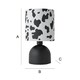image 7 of ValueLights Miley Cow Print Shade Matte Black Table Lamp & Bulb Black