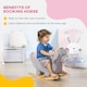image 6 of HOMCOM Baby Rocking Horse Plush Ride On Elephant Rocker with Sound Safety Belt Toddler Toy for 18 - 36 Months